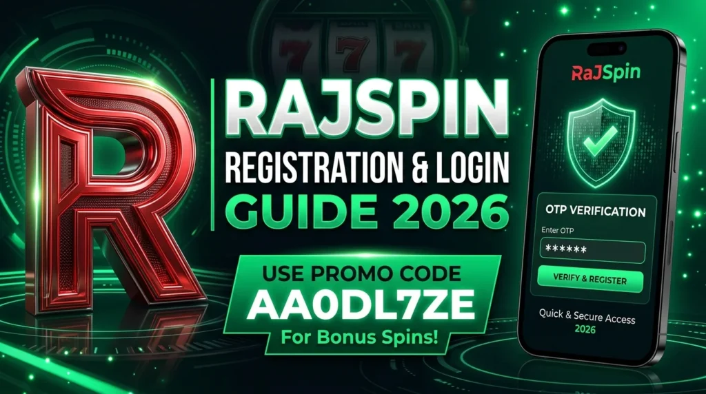RajSpin Registration Login Guide Promo Code AA0DL7ZE